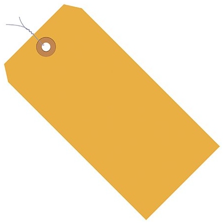 Bsc Preferred 6 1/4 x 3 1/8'' Fluorescent Orange 13 Pt. Shipping Tags - Pre-Wired, 1000PK BUY00015776